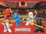 LEGO Ninjago Ninjas Master Wu Kai Cole Zane and Jay Edible Cake Topper Image ABPID03333 Online Sale