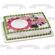 Minnie Mouse Flowers and Bows Budding Beauty Edible Cake Topper Image Frame ABPID03420 Cheap