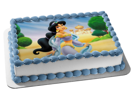 Aladdin Jasmine  Agrabah and Trees Edible Cake Topper Image ABPID03366 For Sale