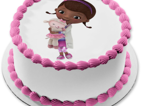 Doc McStuffins Hugging and Lambie Edible Cake Topper Image ABPID03377 Supply