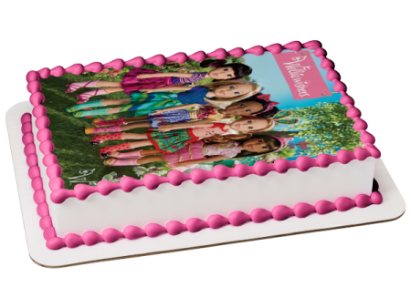 American Girl Wellie Wishers Emerson Camille Ashlyn Willa and Kendall Edible Cake Topper Image ABPID03389 Online Hot Sale