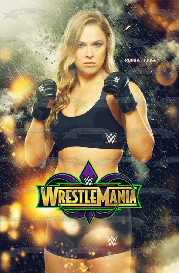 WWE World Wrestling Entertainment Wrestle Mania Rhonda Rousey Edible Cake Topper Image ABPID00952 Supply