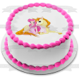 Yellow Unicorn and Pink Fairy Edible Cake Topper Image ABPID01813 Online