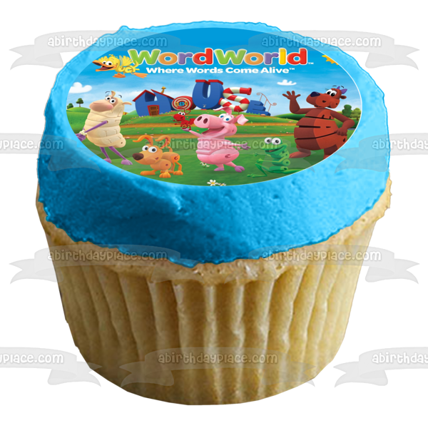 Wordworld Where Words Come Alive Frog Bear Pig Dog and Sheep Edible Cake Topper Image ABPID01853 Online Hot Sale