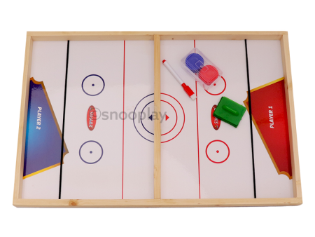 2 in 1 Wooden String Hockey Tabletop Game (BIG) with White Board & Marker Sale