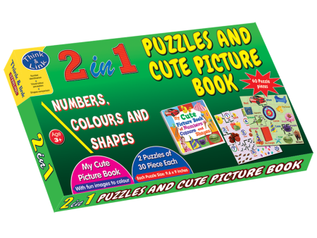 2 in 1  Puzzle - Numbers, Colours and Shapes Online Sale