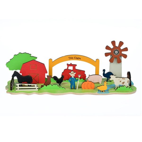 22 Pieces The Farm Puzzle and Story Board Supply