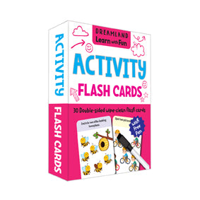 Flash Cards Activity  - 30 Double Sided Wipe Clean Flash Cards for Kids (With Free Pen) For Cheap