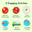 6 Activities Smiley Teaching Calendar and Clock Board on Sale