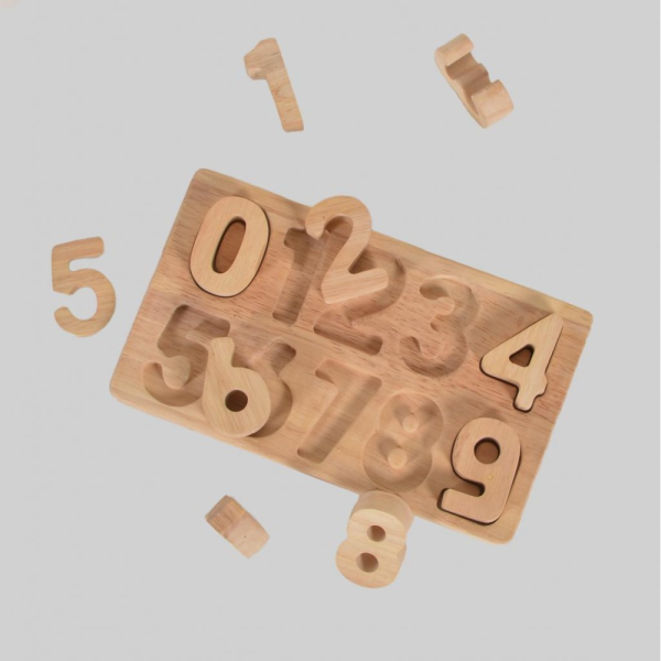 0-9 Wooden Number Puzzle, Learning Numbers, Home Schooling Toy Online Sale