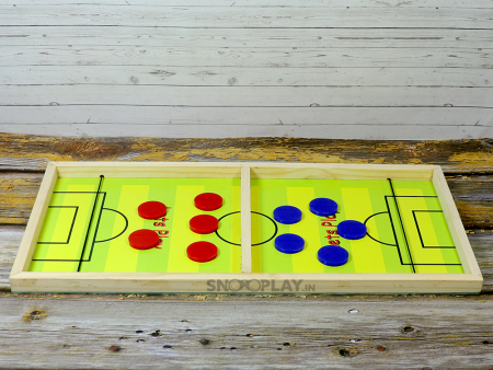 Coloured Wooden String Hockey Tabletop Game With White Board Cheap