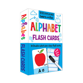 Flash Cards Alphabet - 30 Double Sided Wipe Clean Flash Cards for Kids (With Free Pen) For Sale