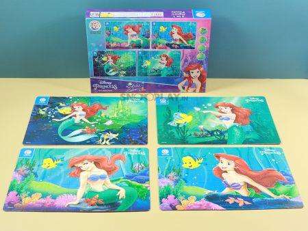 Licensed Disney Princess Puzzle Game- 4 in 1 Puzzle Game For Cheap