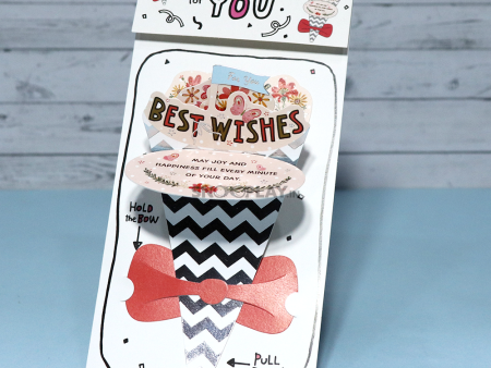 3D Best Wishes Cracker Card Sale