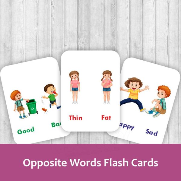 Opposite Words  Double Sided Flash Cards For Cheap