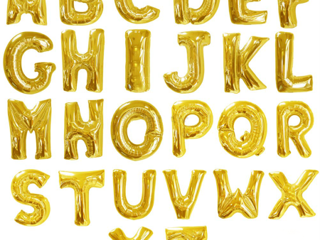 A - Z Letter Balloon-Gold (16 inches) Supply