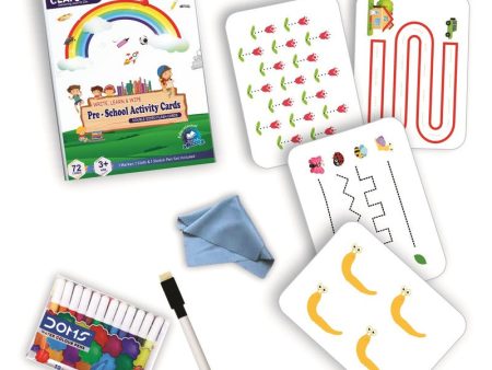 ClapJoy Reusable 72 Early Learning Flash Cards for Kids for Age 2 to 5 Years Sale