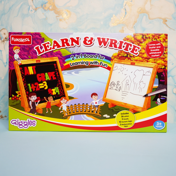 2 in 1 Learn & Write Magnetic Board- Educational Game for kids Fashion