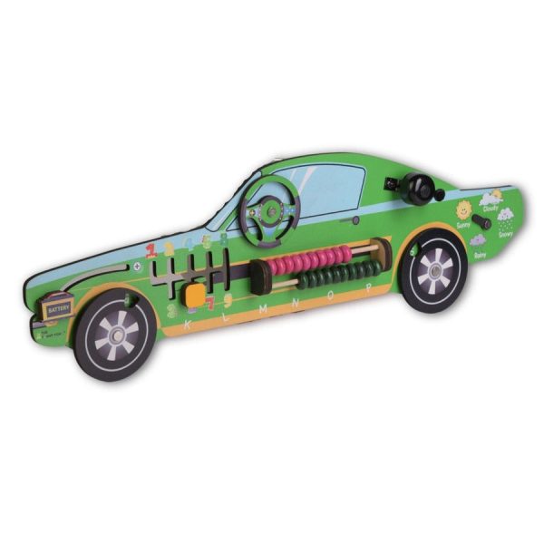 7 in 1 Activities Racing Green Busy Board Car (Green Colour) Fashion