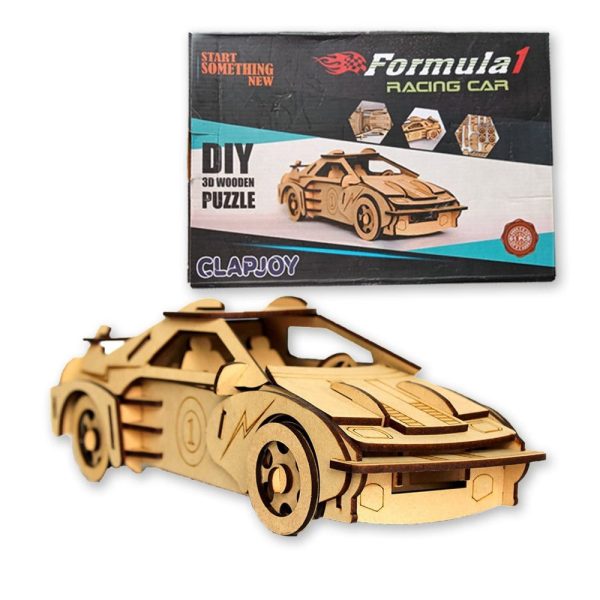 3D Wooden Puzzle Formula 1 Racing Car For Sale