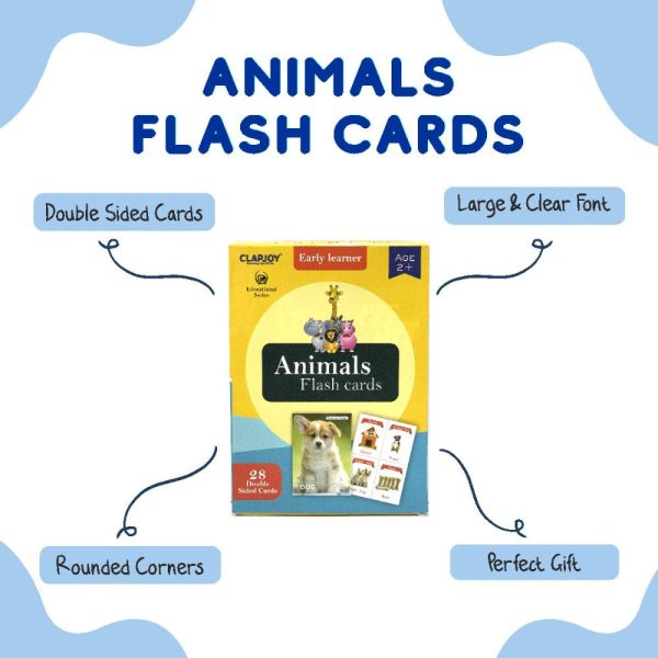 Animals Double Sided Flash Cards Hot on Sale