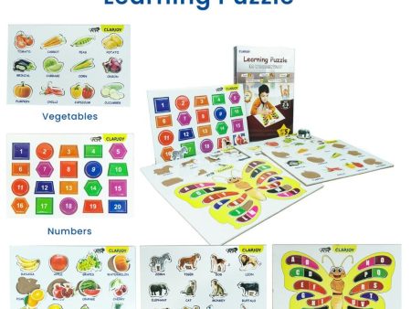 3D Wooden Educational Trays - Set of 5 (Fruits, Vegetables , Alphabets , Numbers and Shape , Animals) Sale