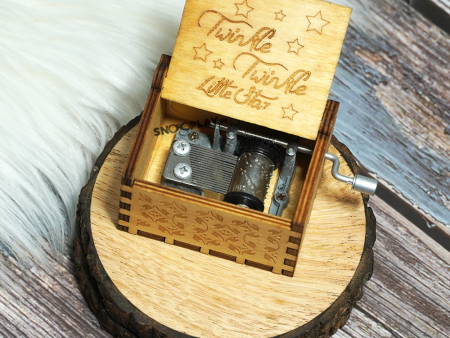 Twinkle Twinkle Little Star Theme Hand Engraved Wooden Box Hot on Sale