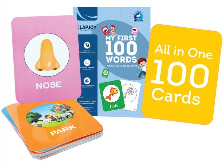 My First 100 Words Reusable Flash Cards with Colouring Activity For Sale