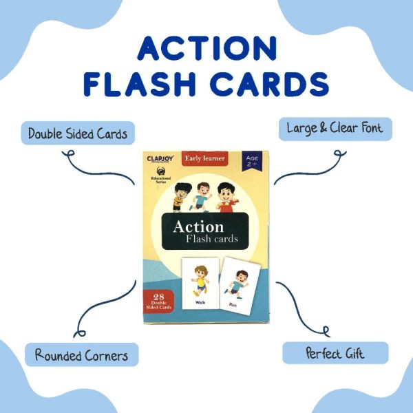 Action Double Sided Flash Cards Supply