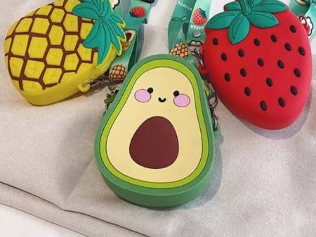 Fruity Silicone Sling Pouch Bag with Detachable Strap For Sale