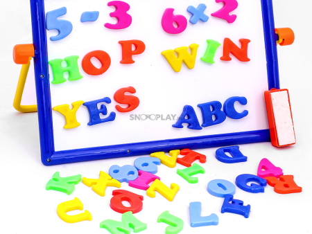 Black and White Board with Magnetic Alphabets (Magnet-O-Write) on Sale