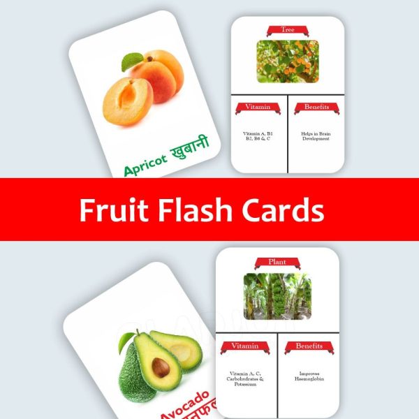 Fruits Double Sided Flash Cards Cheap