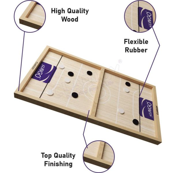 2 in 1 Fastest Finger First Sling Puck Board Game - String Hockey Cheap