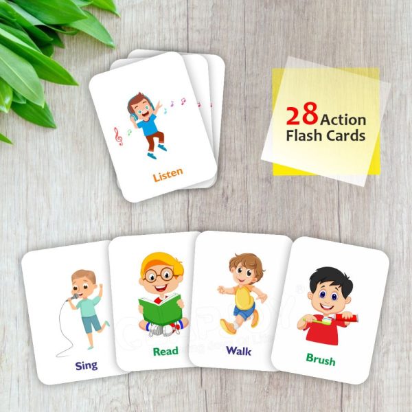 Action Double Sided Flash Cards Supply