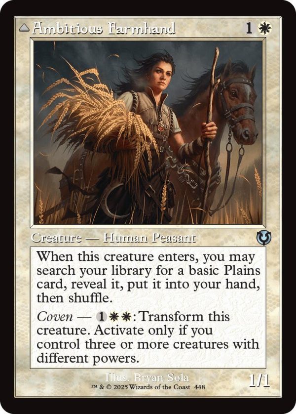 Ambitious Farmhand    Seasoned Cathar (Retro Frame) [Innistrad Remastered] Discount