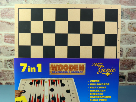 7 in 1 Wooden Board Games (Foldable Board with Storage) Online Hot Sale