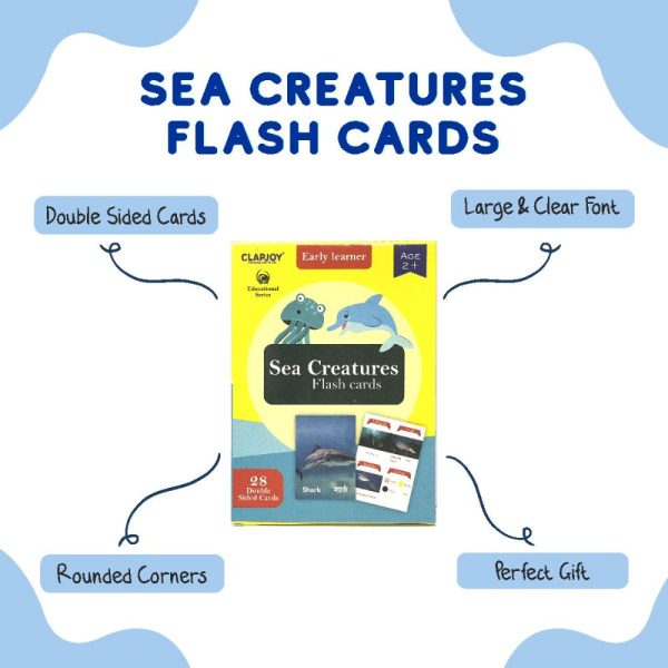 Sea Creatures Double Sided Flash Cards For Sale